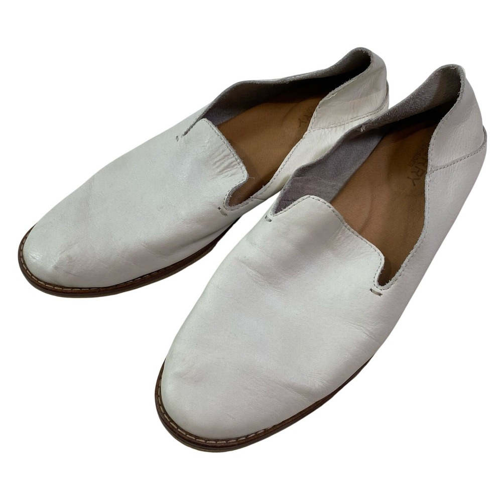 Sperry Women's Size 7.5 Seaport Levy Ivory LeatherNautical Loafers Slip On
